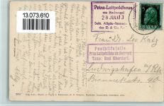 Prinz Luitpoldhaus Bayr. Allgäu u. Hüttenstempel 1913 , Posthilfsstempel , gute Erhaltung AK Berghütte