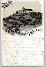 34513 W3544 Waldeck , Hess 1901 Lithographie Schloss