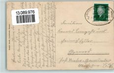 W6424 Hartmannshain Garten des Gasthauses von Schmalbach AK Mandt 1929 Gebrauchsspuren
