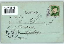 88131 W8990 Lindau (Bodensee) 1899 Lithographie / Mondschein Vogelschau