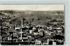 Konstantinopel Istanbul - Vue panoramique du port et du Bosphore Hafen