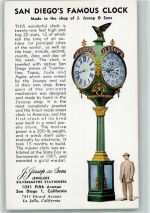 San Diego 1912 - San Diegos famous Clock - Jessop & Sons Juwelier - Werbung