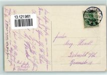 W4973 Vlotho Partie aus dem Wesertal Prägedruck Holzrahmen 1914 Gebrauchsspuren