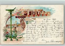 80045 Pompei e Scavi 1898 Lithographie Ruinen Anlagen