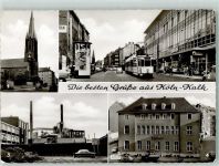 50667 W5000 Köln Kalk 802 - Straßenbahn Litfaßsäule St. Josef Kirche Chemische Fabrik Hauptstraße Postamt