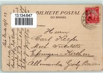 Rio de Janeiro 1908 Künstlerkarte Exposicao Nacional Palacio Manuelino Exposicao de Portugal sign