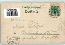 O8000 Dresden Vorläufer Druck 1890-1895 , Lithographie Brühlsche Terrasse Zwinger Vorläufer Gebrauchsspuren