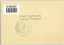 1. Postsegelflug Elchingen-Hahnenweide zum Olympia 1960 Olympiade