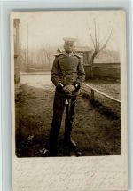 Offizier mit Säbel Foto AK Uniform