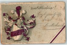 W8400 Regensburg Studentenwappen 1903 Gebrauchsspuren