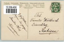 Vierblättriger Klee Hufeisen Hutmode Neujahr Prägedruck