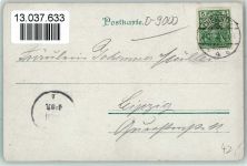 09111 O9001 Chemnitz , Sachs 1900 Lithographie Schlossteich Rathaus Beckerdenkmal Börse Carola-Hotel Blumen