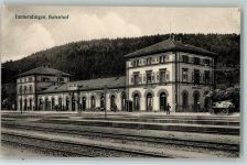 W7717 Immendingen Bahnhof AK Bahnhof 1915