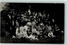 68100 Mulhouse Mülhausen Foto AK Gruppenbild Fahne Kinder Ort handschriftlich
