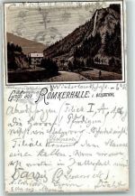 W3380 Oker Vorläufer Druck 1890-1895 , Lithographie Romkerhalle Okerthal Vorläufer 1891 Gebrauchsspuren
