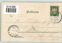W8000 München Blick vom Karlstor nach dem Bahnhofe Vergissmeinnicht Zieher Ottmar 1899 Lithographie