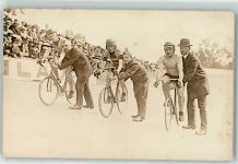 O1193 Treptow Arc Hundert 1914 AK Radrennen 1914 Privatfoto AK