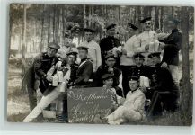 97762 W8783 Hammelburg 1908 - Gruppenaufnahme Rotthaler in Hammelburg Bierkrüge Tabakspfeife Ort lt. Stempel