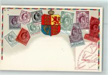 Nr. 83 Philatelie Karte Ottmar Zieher - Gibraltar - Wappen, gute Erhaltung Briefmarkenabbildung Prägedruck