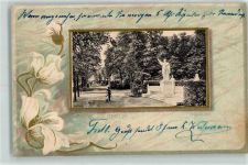 10115 W1000 Tiergarten Prägedruck Siegesalleen Denkmalgruppe Blumen Passepartout