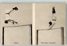 Bücke und Riesenfelge kreuzgriffs am Reck AK Turnen 1915