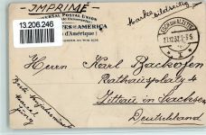 Ottmar Zieher - Amerika AK Briefmarkenabbildung 1932 Lithographie