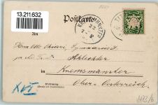 84529 W8261 Tittmoning Gebrauchsspuren Marktplatz, Teilansicht, Schloß AK