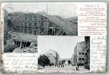 08523 O9900 Plauen 1904 - Syrathal-Viadukt Bau Dobenaustraße vor Erbauung des Viadukts