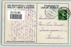 Zürich 1909 Bauschänzli sign Schlatter E. E. Schlatter, E. E. Lithographie
