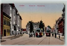 Ujvidek Novi Sad 1916 - Elisabeth Platz Straßenbahn Fahrrad