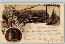 W8500 Nürnberg Schöner Brunnen Eiserne Jungfrau Zieher Ottmar 1897