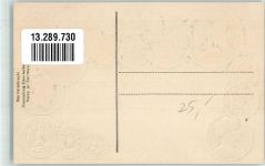 Prägedruck Münzenkarte Münzabbildungen Geld auf AK Lithographie
