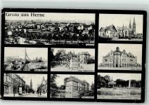 44623 W4690 Herne , Westf Gebrauchsspuren Schloß Strünkede Kaiserl. Postamt Zeche Mont Cenis Kaiser Wilhelm-Denkmal