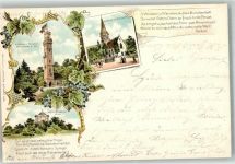 71394 W7053 Kernen im Remstal 1898 Lithographie Kernen-Turm Rothenberg Dorfkirche Mühlbach Vers