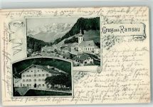 83486 W8243 Ramsau b. Berchtesgaden 1898 - Kirche St. Sebastian