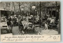 10115 W1000 Kreuzberg 1905 Gebrauchsspuren Gasthaus Härtel Gartenwirtschaft Bernhardiner Granienstraße 173
