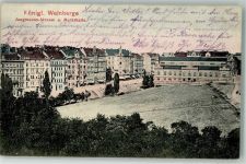 Prag Praha 1906 Foto AK Jungmanns- Straße Markthalle Königl. Weinberge