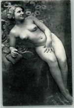 Nackte Frau Handspiegel FKK FOTO KEINE AK