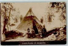 Härnösand 1902 - Lappläger pa Hemsön Kinder Winter