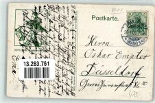 60308 W6000 Frankfurt am Main 1909 Künstlerkarte III. Wettstreit deutscher Männergesang Vereine Fahne sign. Norbert Schnödl