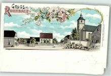 57410 Rohrbach-les-Bitche Gebrauchsspuren Platz vor der Kirche Ecke ab