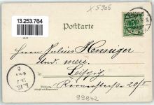 99842 O5906 Ruhla 1899 Lithographie Kirche