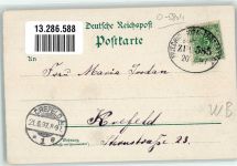 99894 O5804 Friedrichroda 1897 Lithographie Bahnpost Friedrichroda Fröttstädt Zug 585 20. 6.97 Bahnhof Schloss