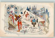 sign. Paul Dufresne La Coiffure de Antique Serie Nr. 38 France Haarmode Frisuren Künstler 1900 Künstlerkarte