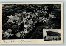78357 W7769 Gallmannsweil 1942 - Gasthaus zur Krone und Fliegeraufnahme AK Kastenstempel Gallmannsweil über Stockach
