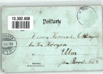 71332 W7050 Waiblingen , Rems 1897 Lithographie Michaelskirche