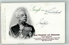 Adelskorrespondenz Das Grosse Jahrhundert Serie A Nr. 2 Friedrich von Steinmetz Uniform mit Orden General 1900