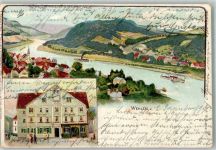 01829 O8301 Wehlen Dorf 1900 Gebrauchsspuren Lithographie