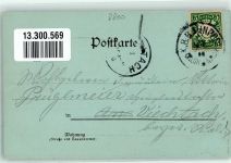 91522 W8800 Ansbach , Mittelfr 1900 Lithographie Denkmal Platen Kirche St. Gumbertus St. Johannis Herriedertor Mondschein