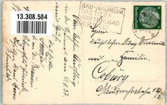 61231 W6350 Bad Nauheim Privatfoto AK Herren vor Pension Killian Uhlandstrasse 16 PKW